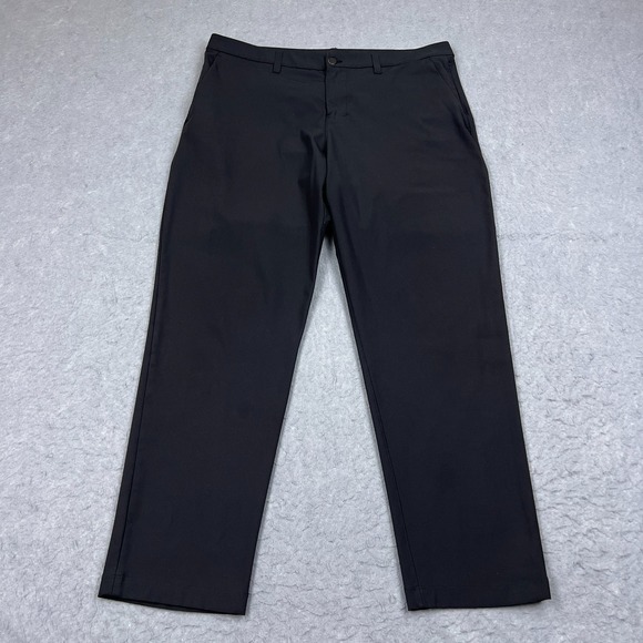 Lululemon Pants Mens 36x30 Black ABC Classic-Fit Trouser Warpstreme Chino M5AO5S - Picture 1 of 12